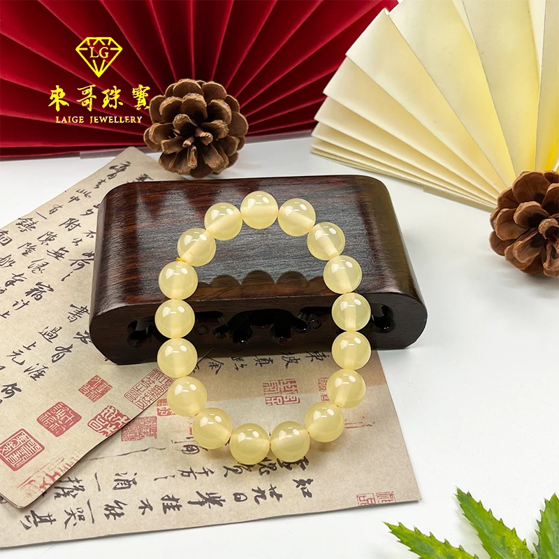 非金属树脂手链 【来哥严选】时尚精美百搭圆珠血辽DIY手串k12m