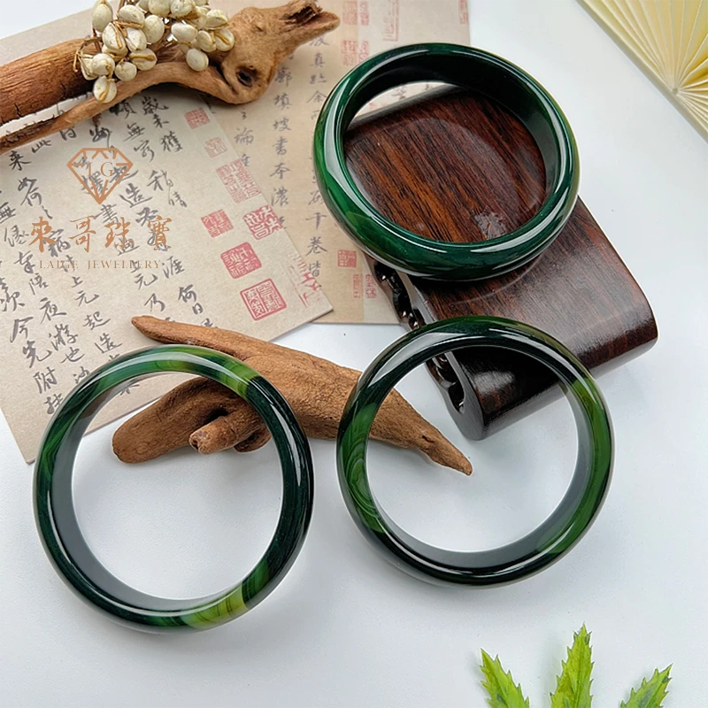 中秋节推荐【来哥珠宝】长白山太岁肉灵芝长寿石手镯多样性发其一