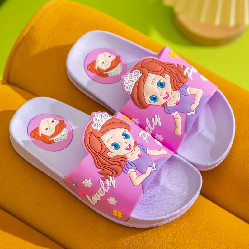 儿童公主拖鞋女童时尚夏季软底居家浴室洗澡防滑凉拖男童中大童款