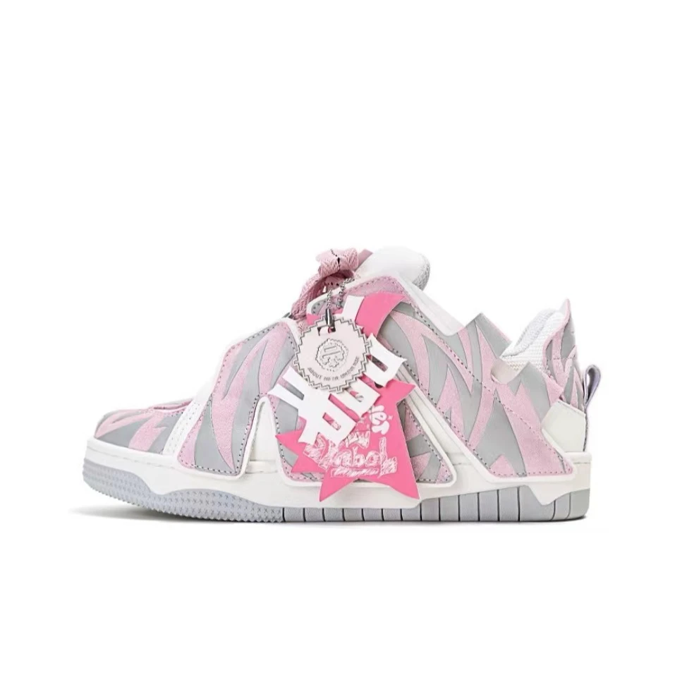 《花花A012》达芬奇麦旋风系列女款时尚女士复古粉色经典低帮鞋