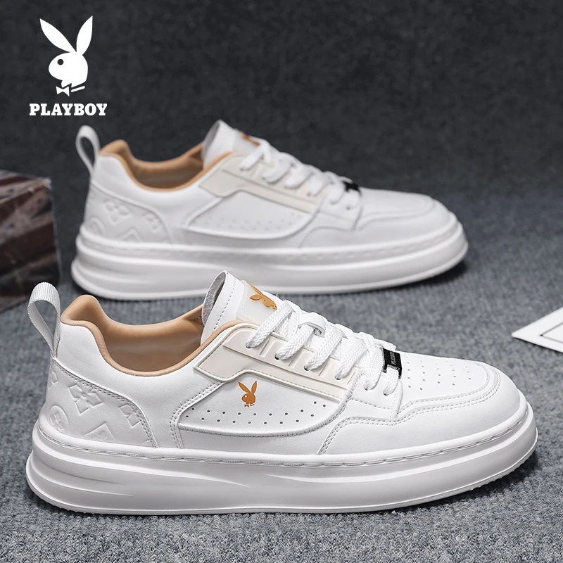 花花公子男士秋季新款时尚百搭透气低帮鞋子防滑耐磨减震休闲板鞋