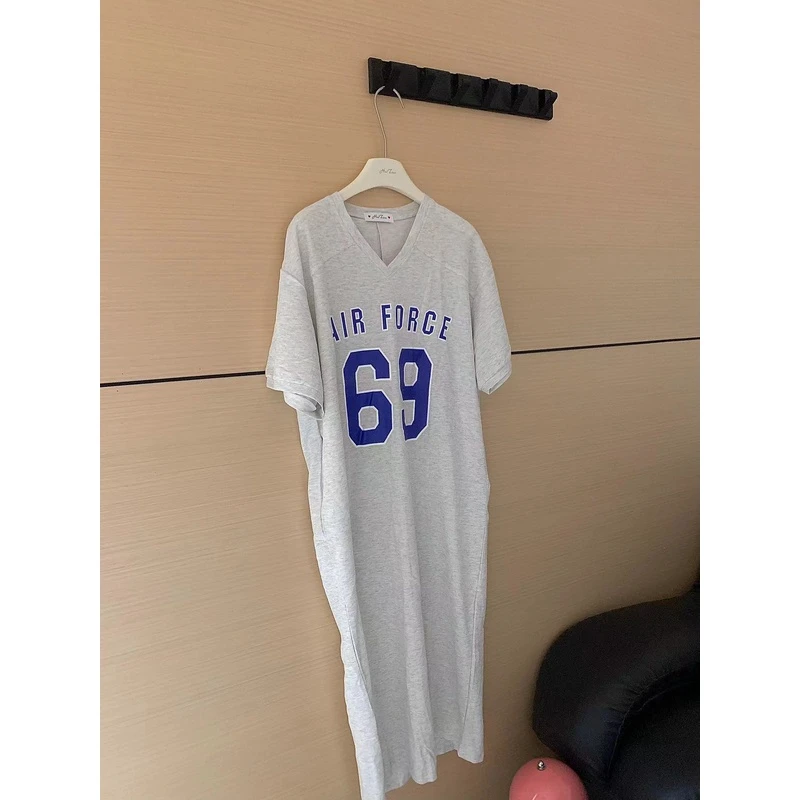 慧芝huizhi 1353 v领69休闲懒人polo连衣裙