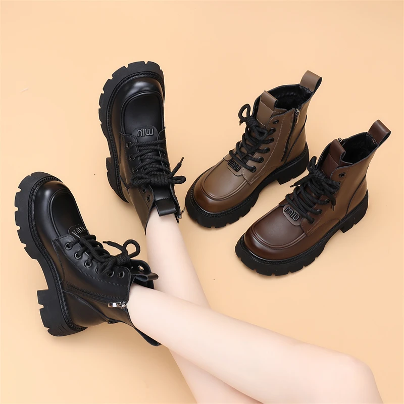 真皮复古雪地靴女冬2023新款爆款羊皮毛一体加绒加厚防寒厚底棉靴