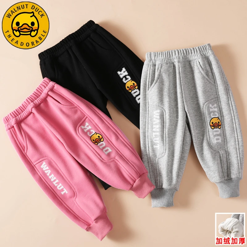 【主播推荐】【顾奈】小黄鸭儿童秋冬季长裤新款休闲运动卫裤FK981