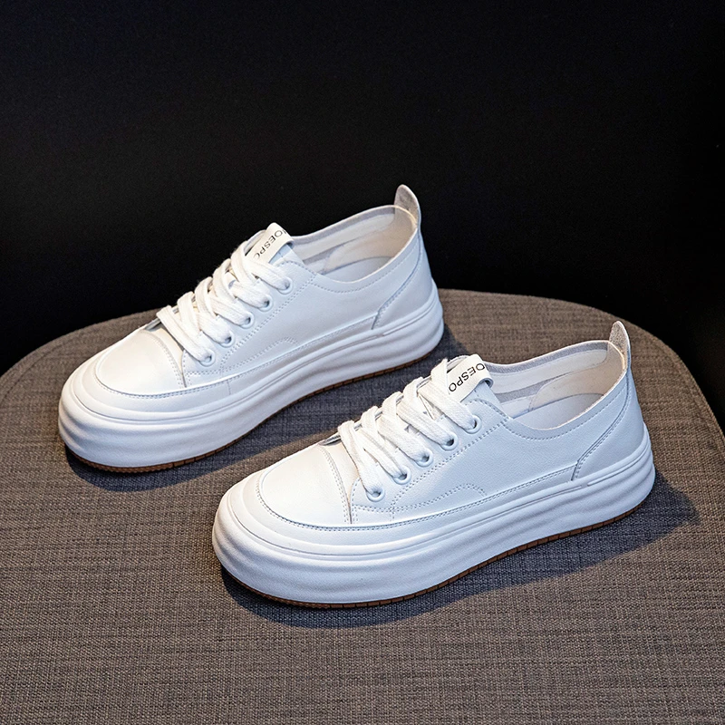 小白鞋厚底百搭休闲夏季运动韩版板鞋女生2025年新款单鞋系带ins