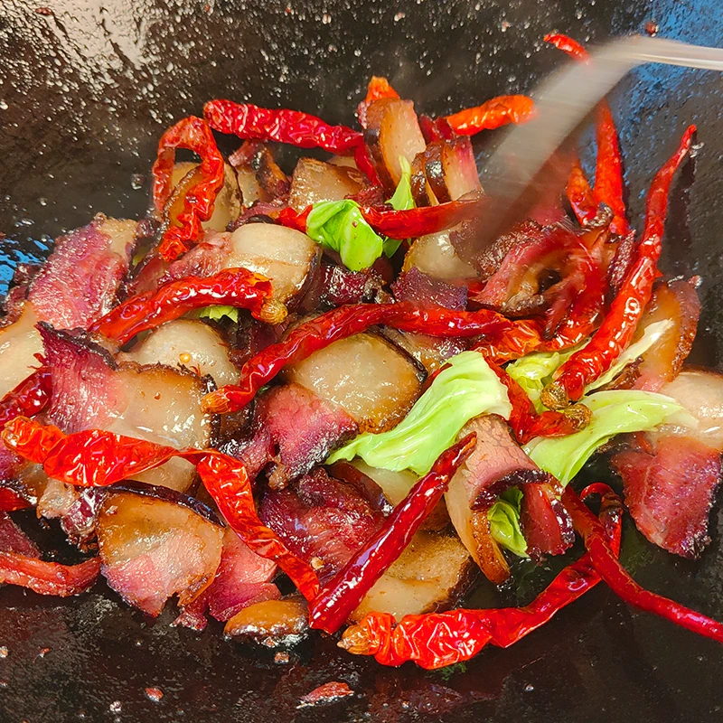 前腿腊肉湖南茶树柴火烟熏土猪前腿肉