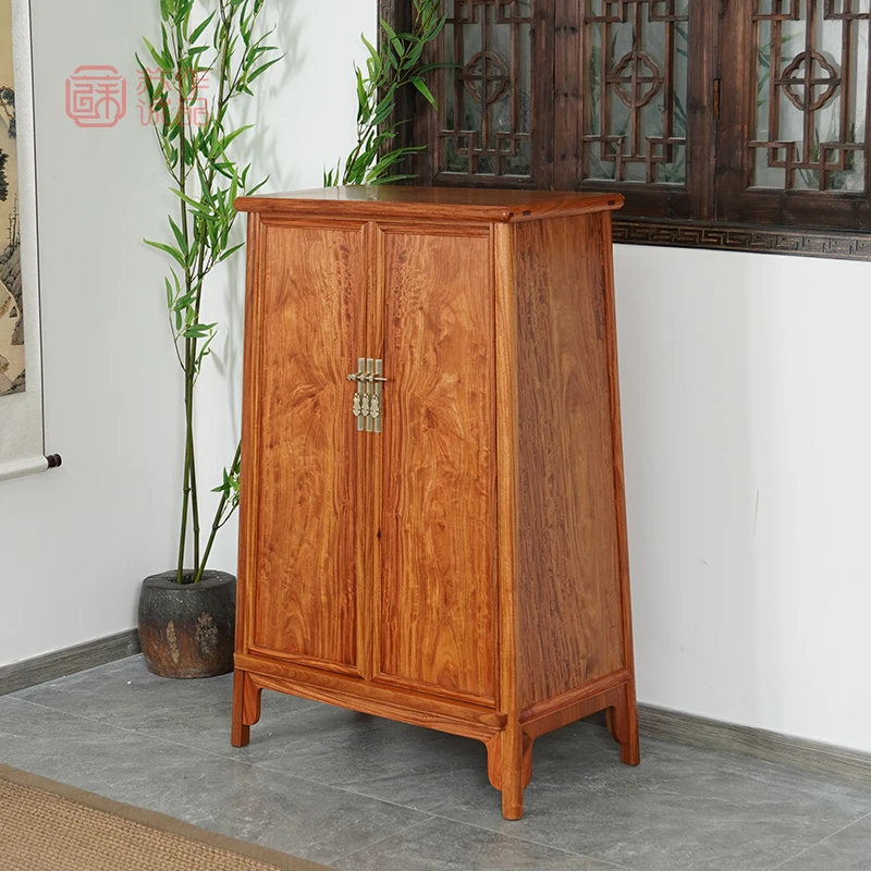 苏作诚品明式家具大果紫檀圆角柜缅花圆角柜