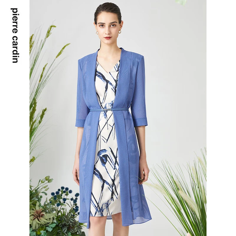 【皮尔卡丹女装】夏季通勤简约小众知性连衣裙【专柜正品】