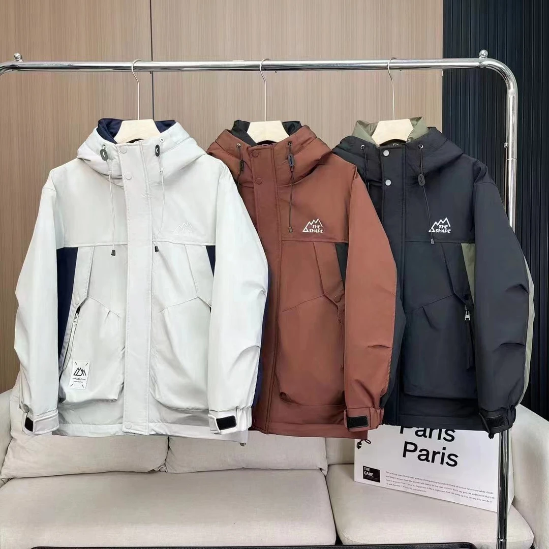 （611-612）冬季男士新款时尚潮流户外加厚保暖外套2317