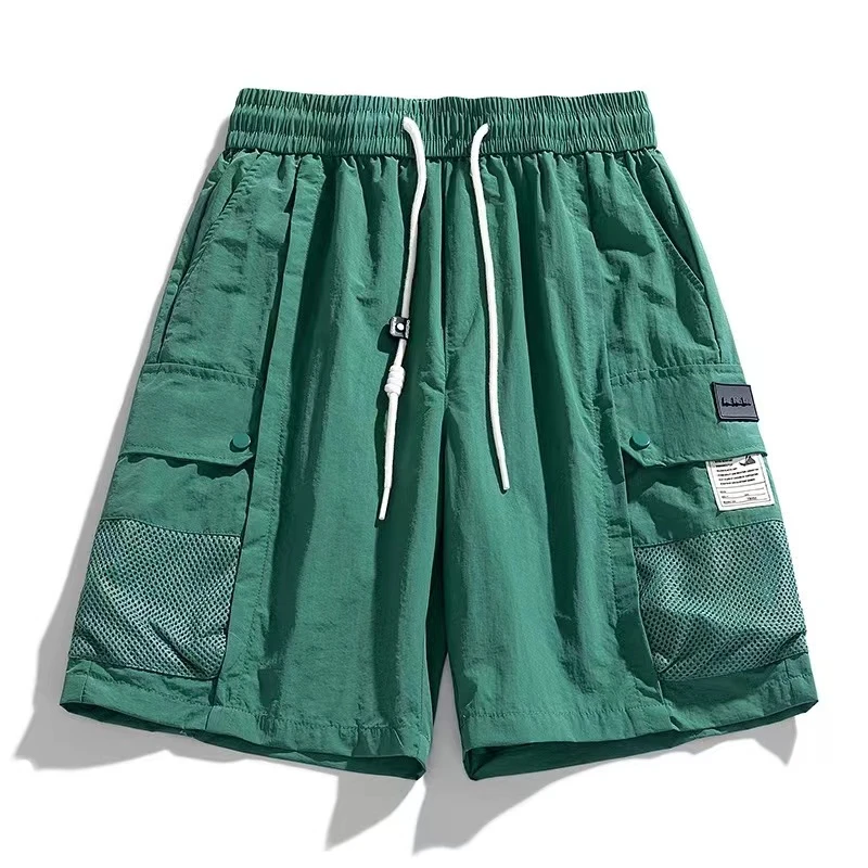夏季男士时尚潮流大口袋休闲短裤薄款百搭舒适透气工装五分裤6818