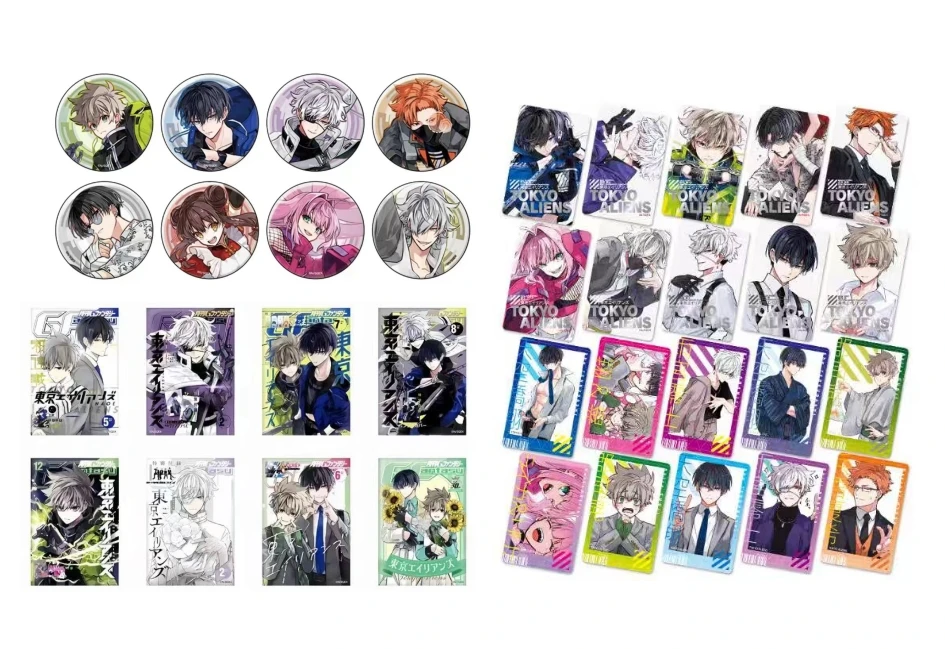 【代拆】东京异星人 原画展吧唧徽章透卡动漫限定周边谷子盲盒