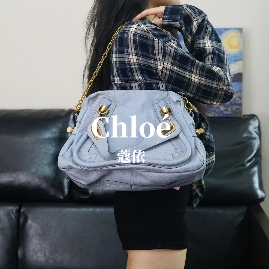 95新 Chloe/蔻依 浅紫色单肩包/fyZZ09314028/4028