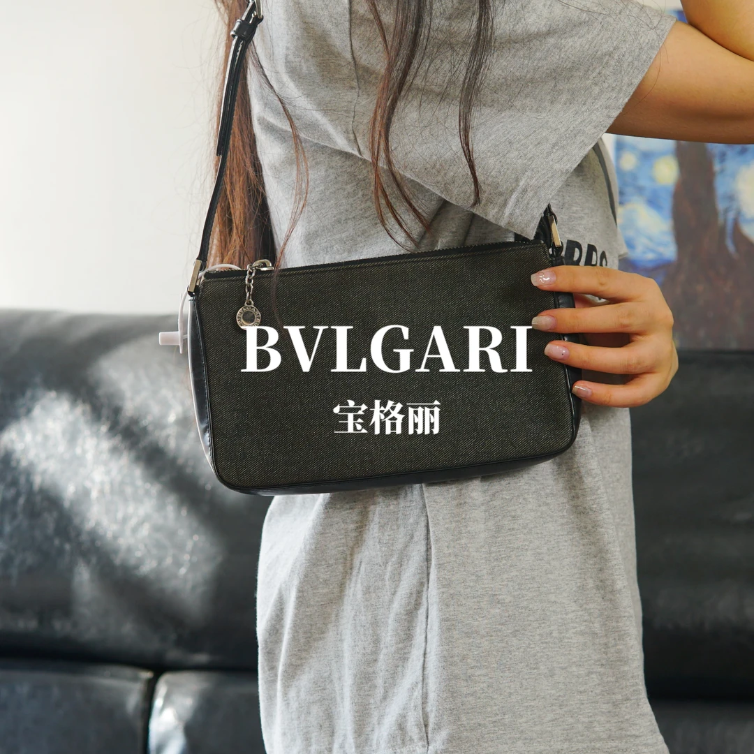 95新 BVLGARI/宝格丽 麻将包/f3DX08323054/3054