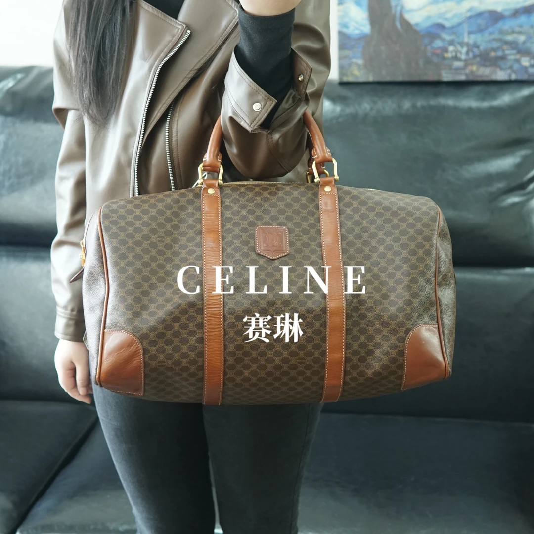 95新 Celine/思琳 老花旅行袋/JJ10807104/7104