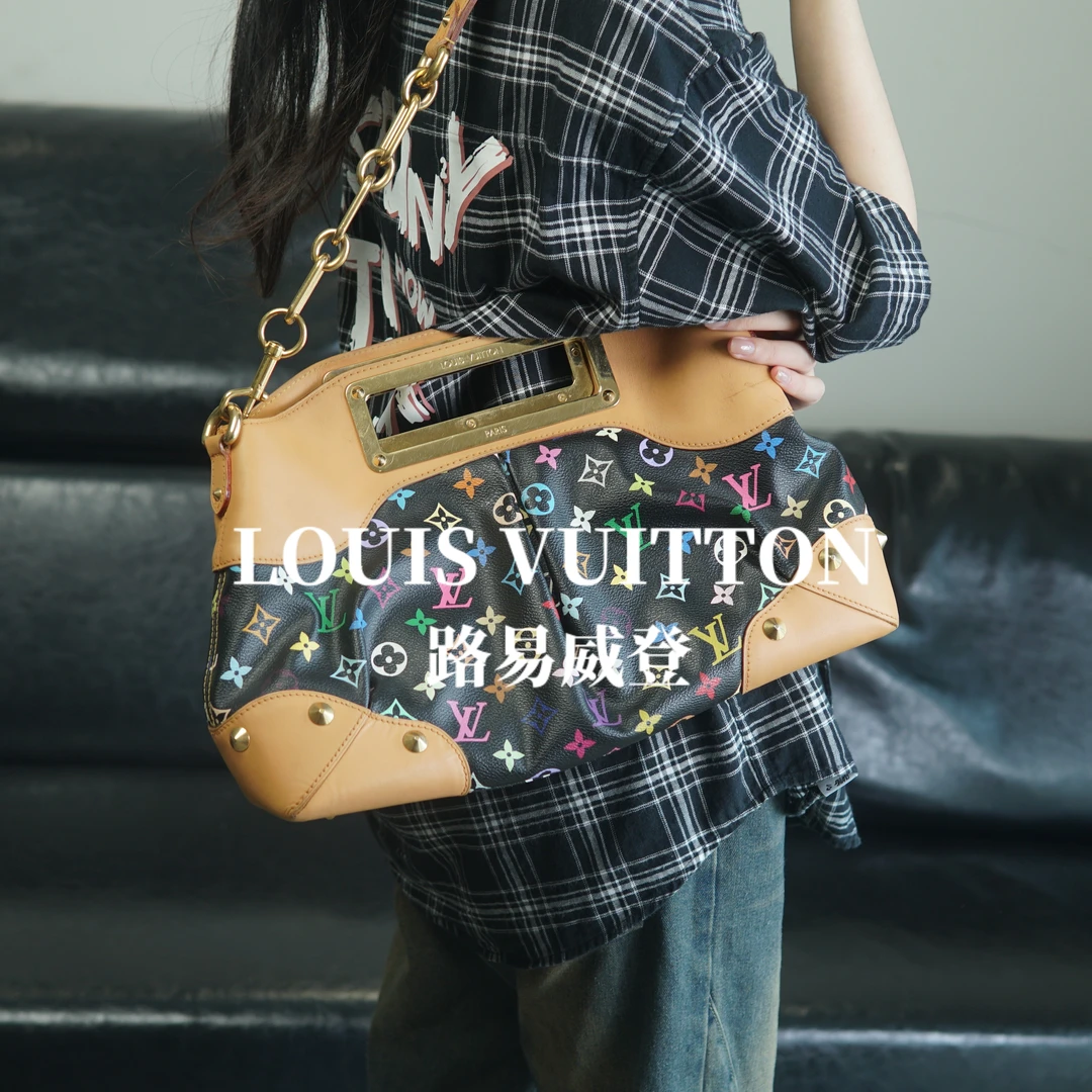 95新 LouisVuitton/路易威登 黑三彩judy(大）/WP08818098/8098