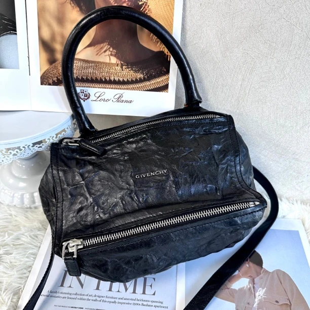 95新 Givenchy/纪梵希 XM/潘多拉褶皱黑盒子斜跨包/ZZ09616505改