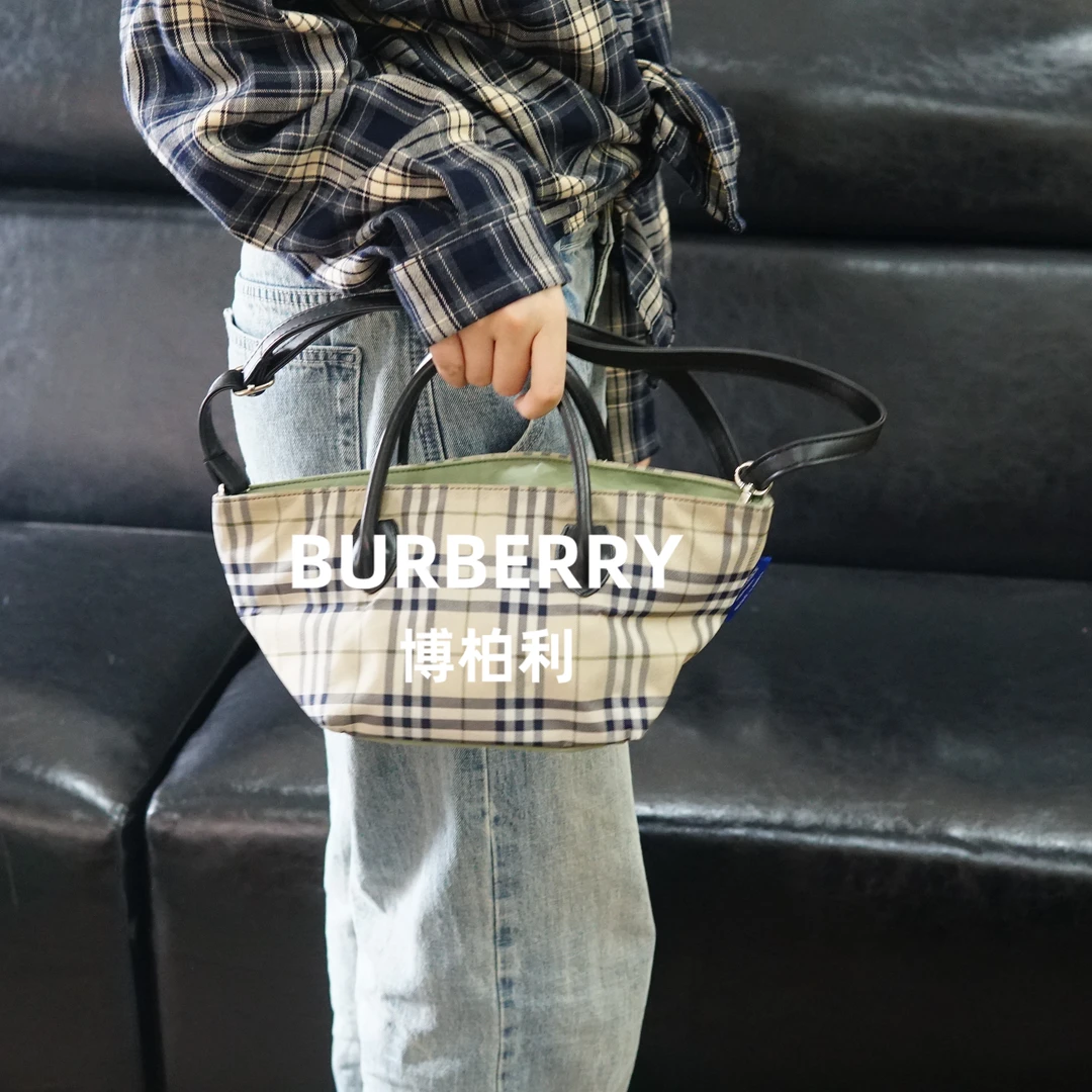 95新 BURBERRY/博柏利 巴宝莉/格纹单肩包/ES10318613/8613