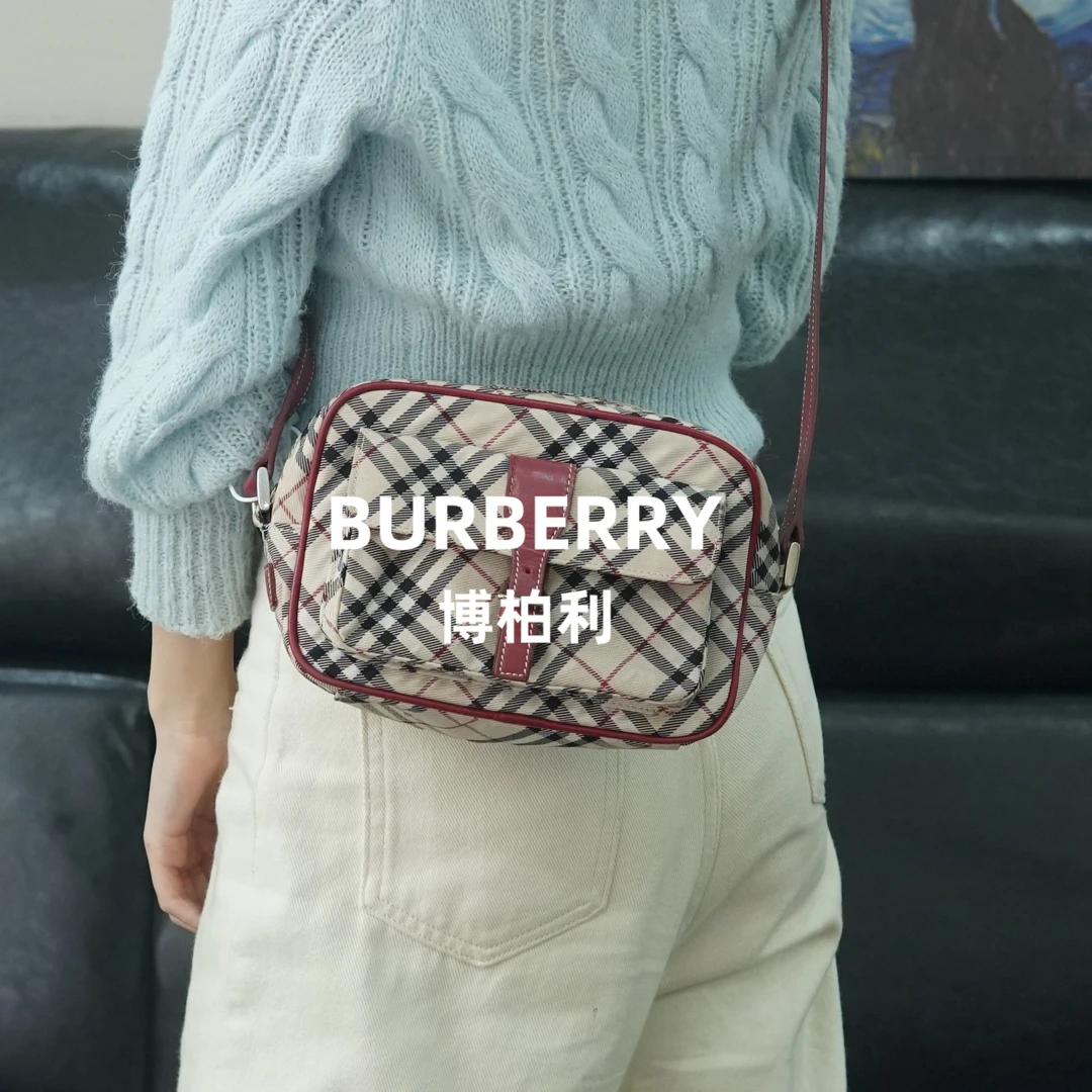 95新 BURBERRY/博柏利 巴宝莉/格纹斜挎包/ES10522518/2518