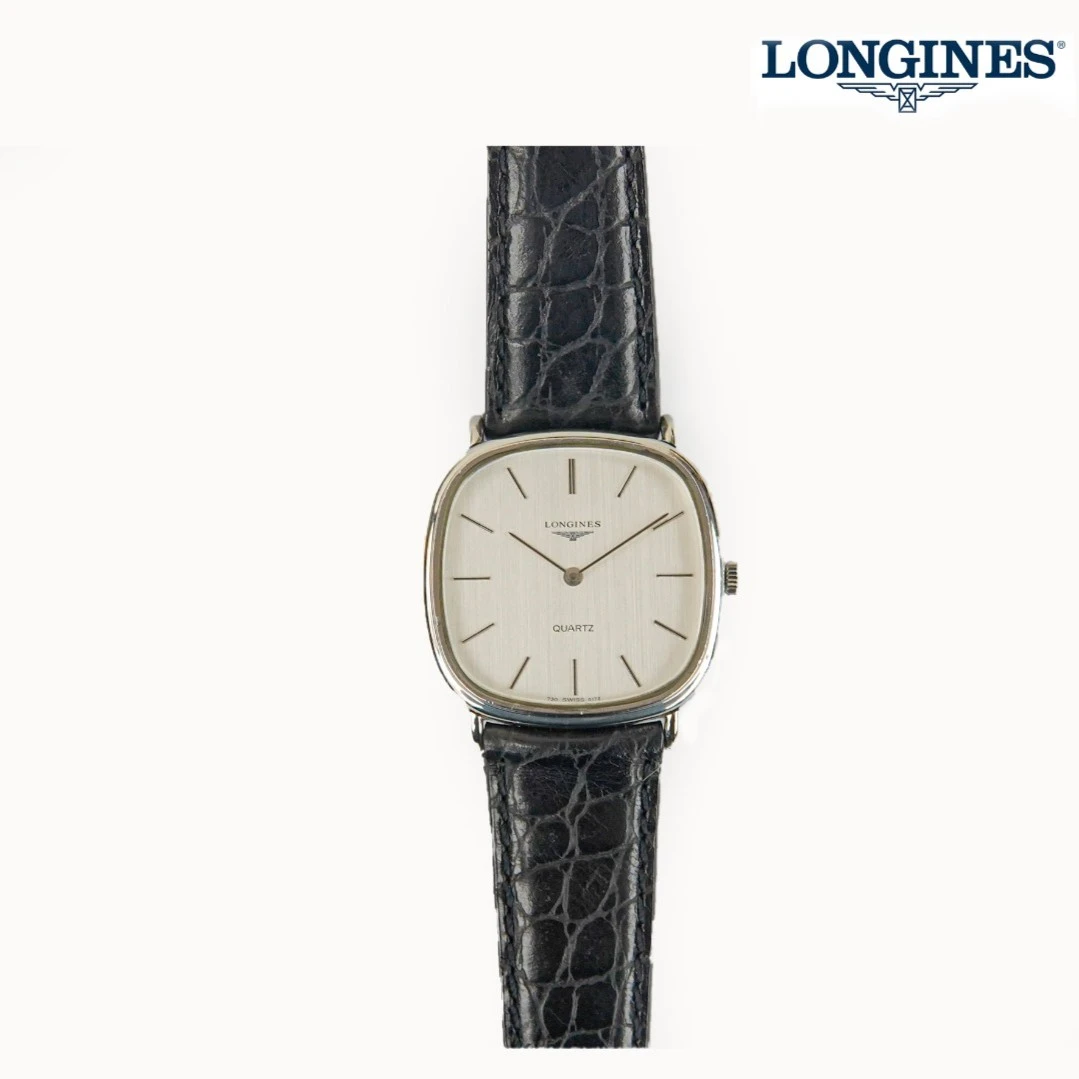 95新 Longines/浪琴 石英/ka04114503/35.8盘/银色方盘
