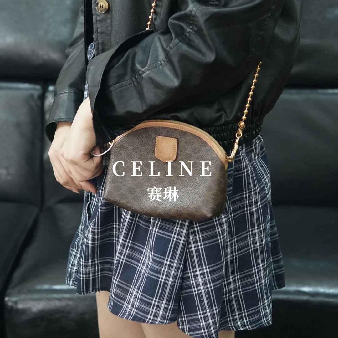 95新 Celine/思琳 贝壳化妆包/JJ10314173/4173