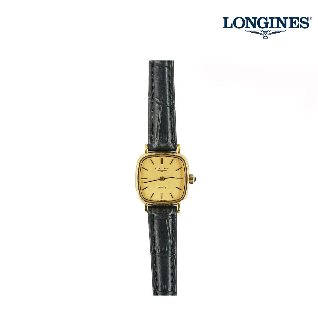 95新 Longines/浪琴 /石英/XM08126204/方型金盘手表
