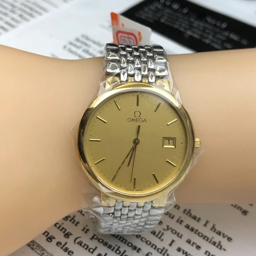 95新 Omega/欧米茄 蝶飞石英腕表/圆盘/FU06204416