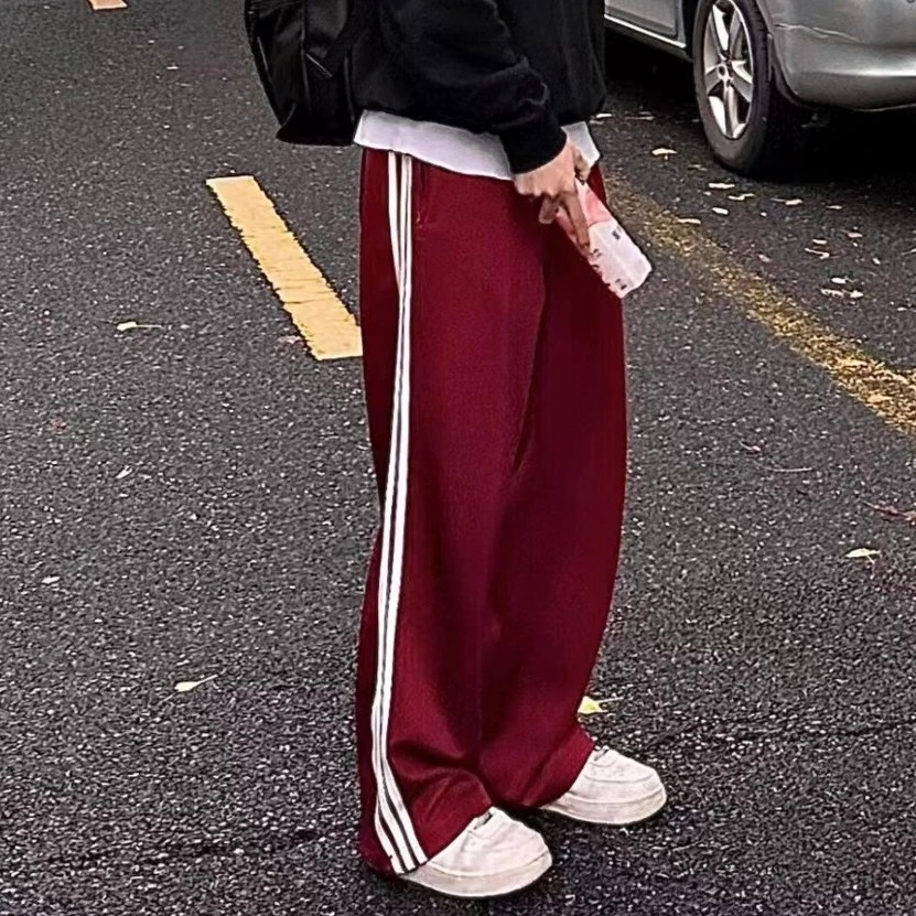 FUNKIRAMA-经典三条杠休闲运动卫裤加厚秋冬重磅面料时髦百搭裤