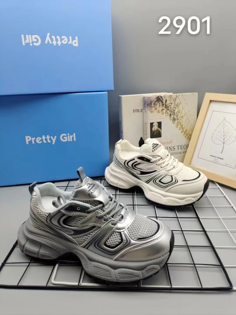 2901 老爹鞋女爆款跑步鞋女款休闲厚底运动鞋女鞋 鞋跟3左右厘米