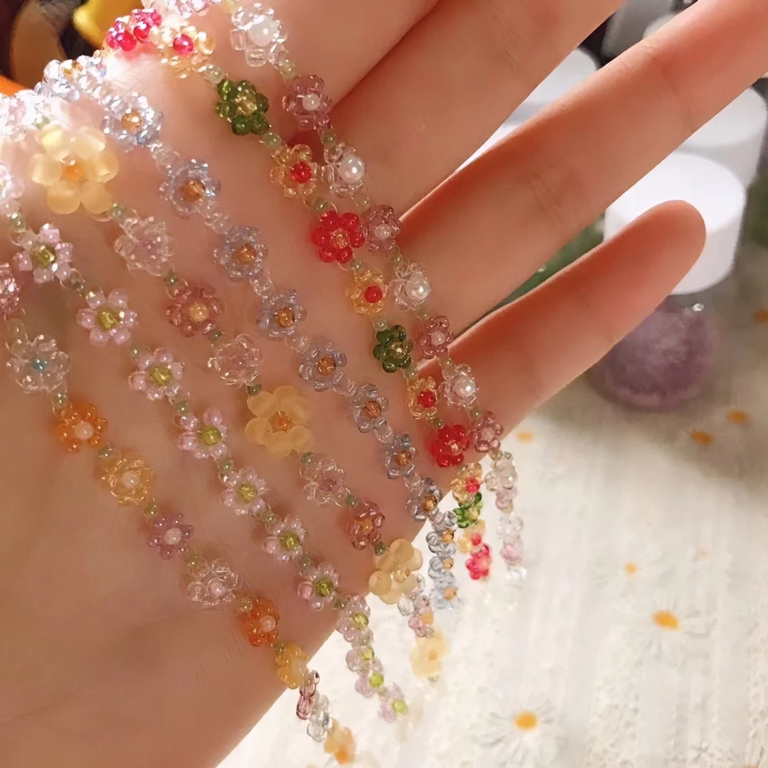 非金属玻璃戒指 601-800彩色百搭DIY玻璃米珠可手工串珠项链戒指