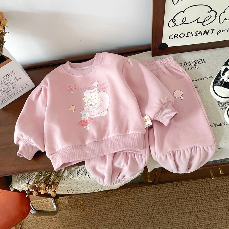 加绒卫衣套装甜美可爱