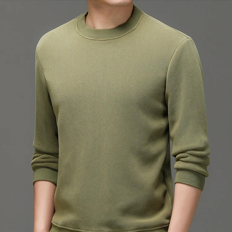 秋季男上衣打底衫男士春秋长袖半圆领纯色秋冬宽松百搭时尚卫衣
