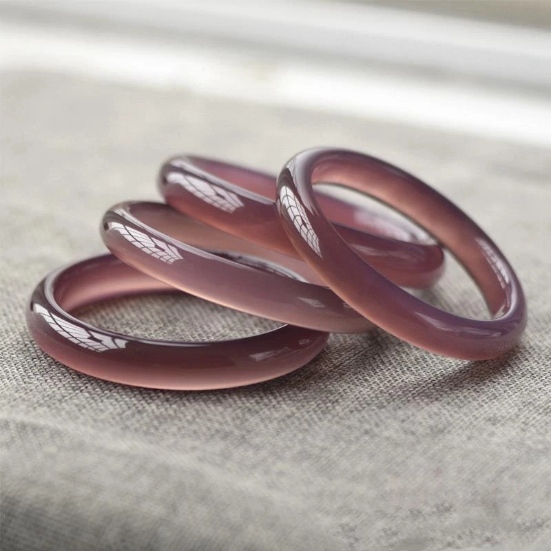 正品玉石天然干枯玫瑰帝王紫玛瑙手镯玉髓玉石拍一发一多样式发货