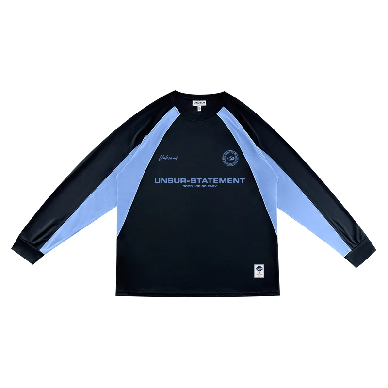 Unsurbull秋季拼色美式长袖上衣新款投篮服运动休闲百搭透气速干