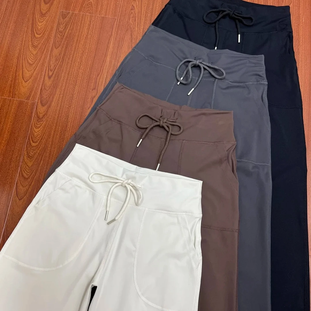 瑜伽健身跑步锻炼抽绳直筒裤