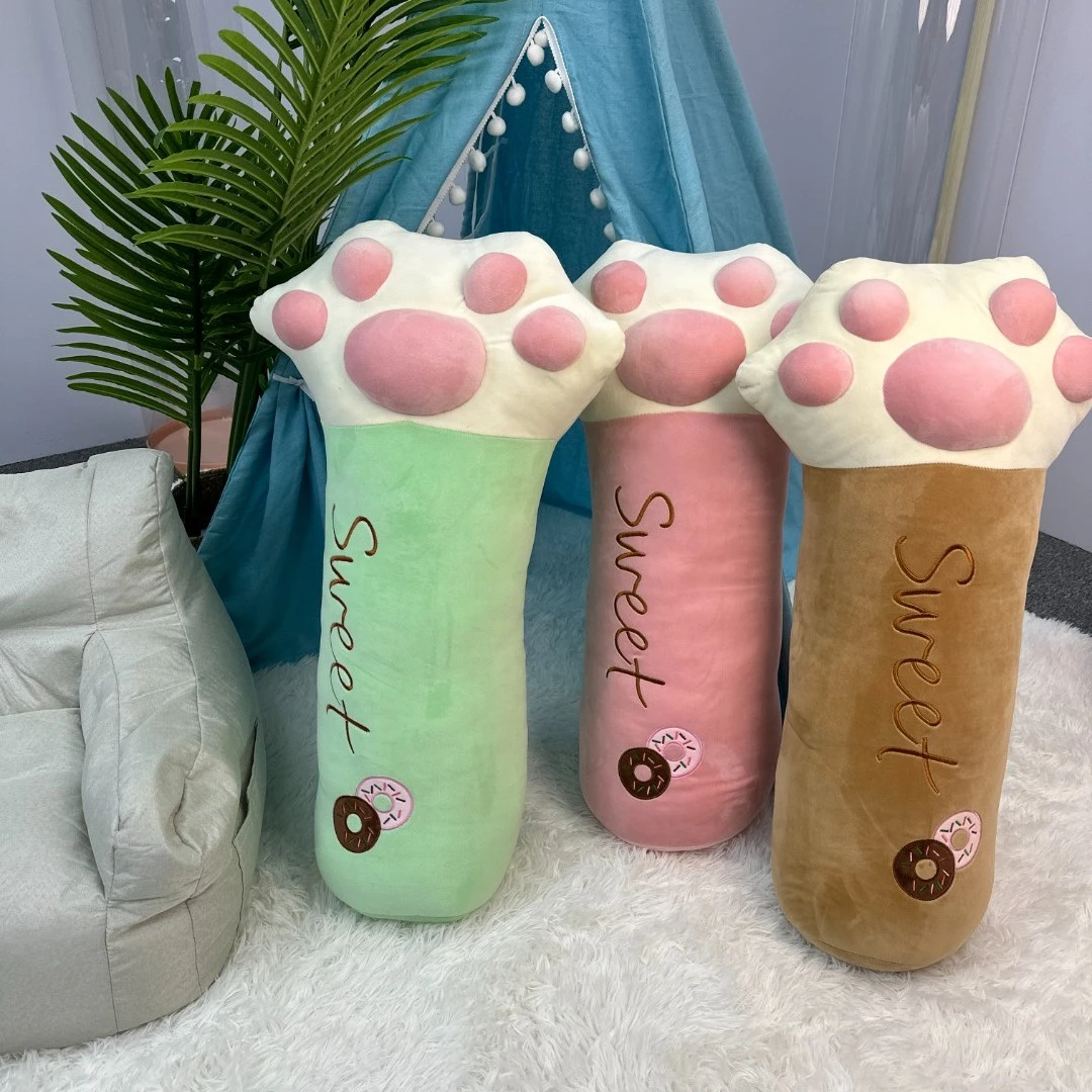 熊掌印毛绒玩具大号超软抱枕女生睡觉床上布娃娃公仔儿童玩偶可爱