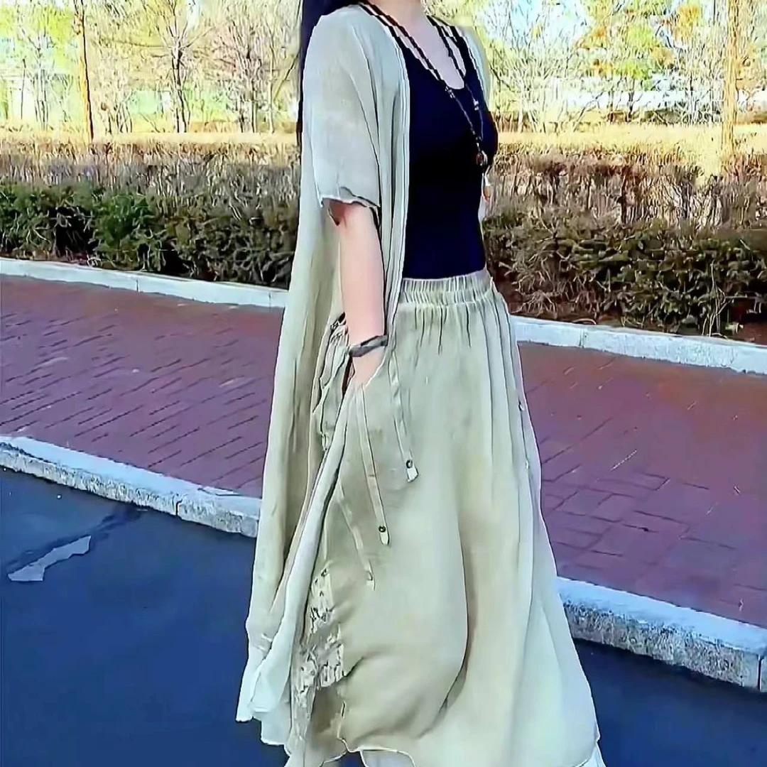 大款外搭裙子两件套