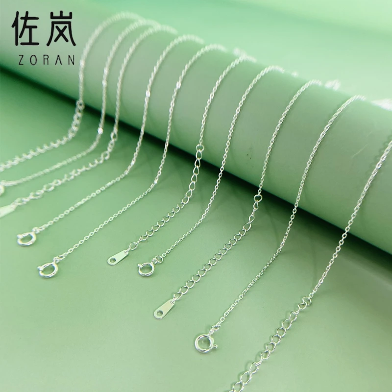 925银银制品 【佐岚】纯银十字素链简约百搭素款时尚无吊坠银项链