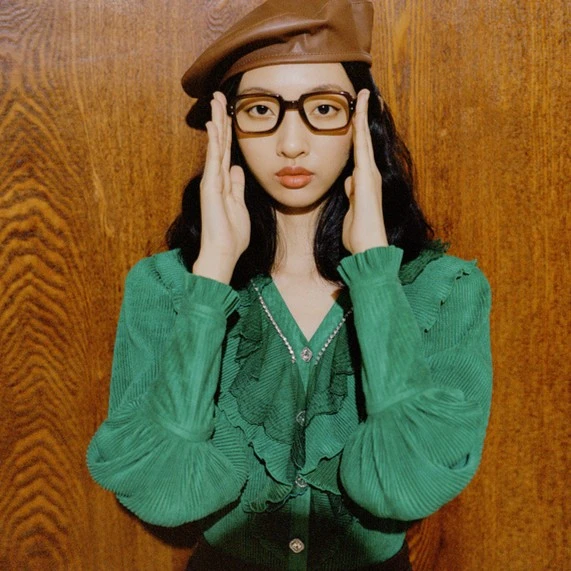 MAXRIENY复古松石绿宫廷风上衣女冬季新款女装