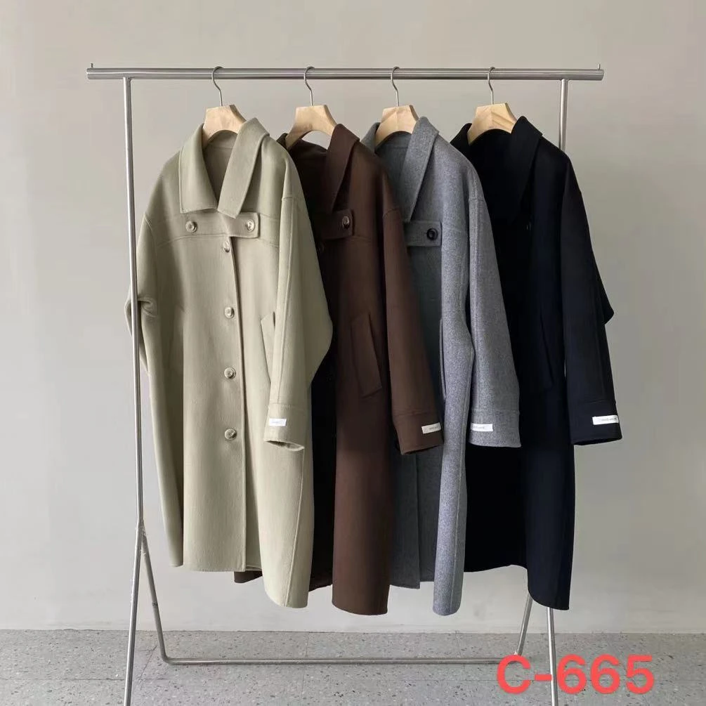 C-665四色翻领大衣