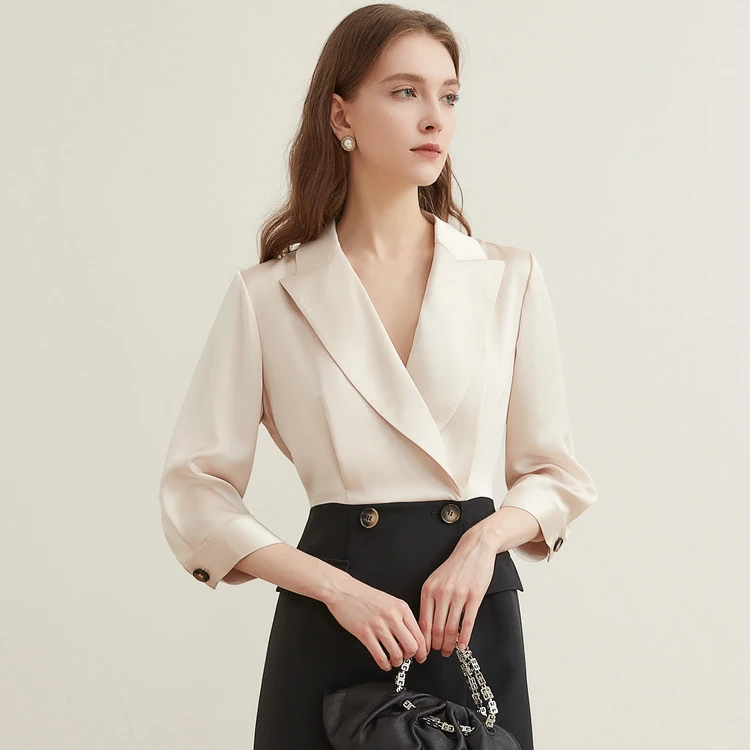 【达人专属】恩曼琳新款简约通勤收腰翻领西装连衣裙女WANDCA10