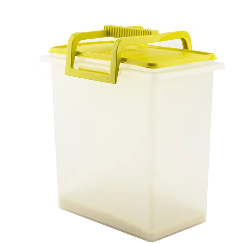 特百惠手提方桶大容量多用储藏盒密封保鲜防潮防尘米桶面桶 10升