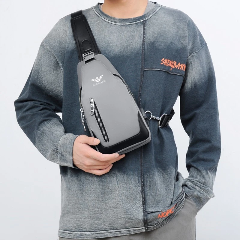 【法国轻奢】奢侈时尚新款胸包男士包胸前斜挎包男款单肩包休闲挎包