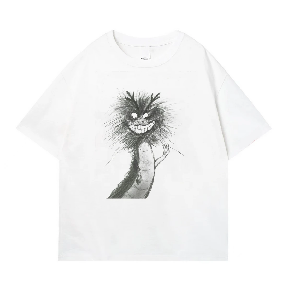 【可爱比耶龙】HGFJ-回归凡间280克重磅男女纯棉t恤短袖宽松ins情侣