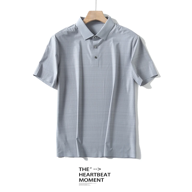 夏季新款男士格纹polo衫经典半袖透气薄款宽松休闲翻领舒适TX3092