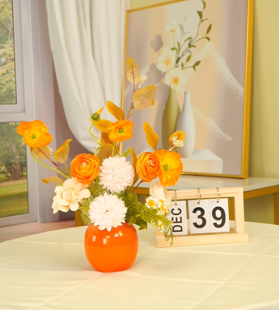 艺术摆放简约实用爆款新款仿真花花艺摆件干花花束摆花