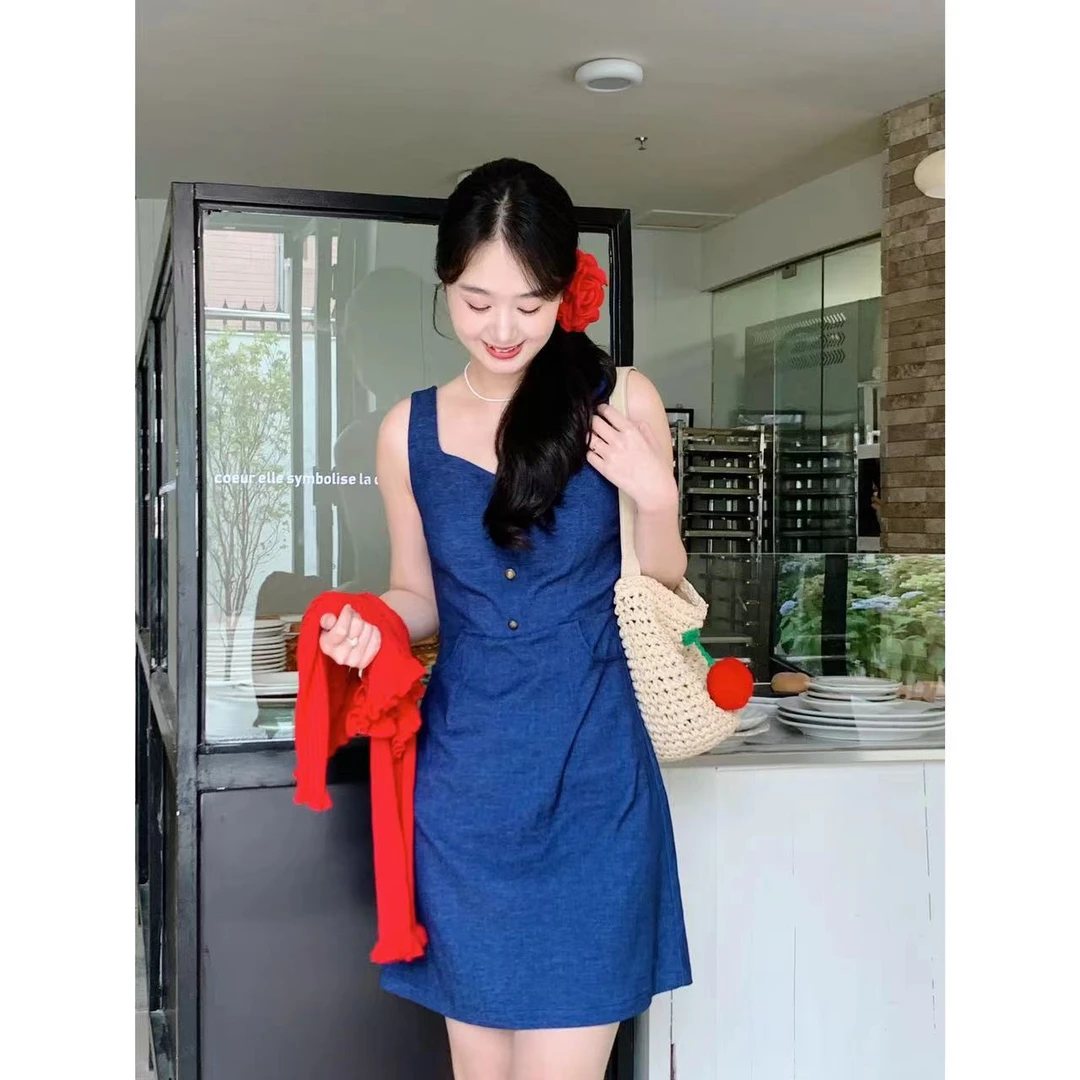 LACEY 2024 4/3【西野暮色】牛仔背带 马甲裙