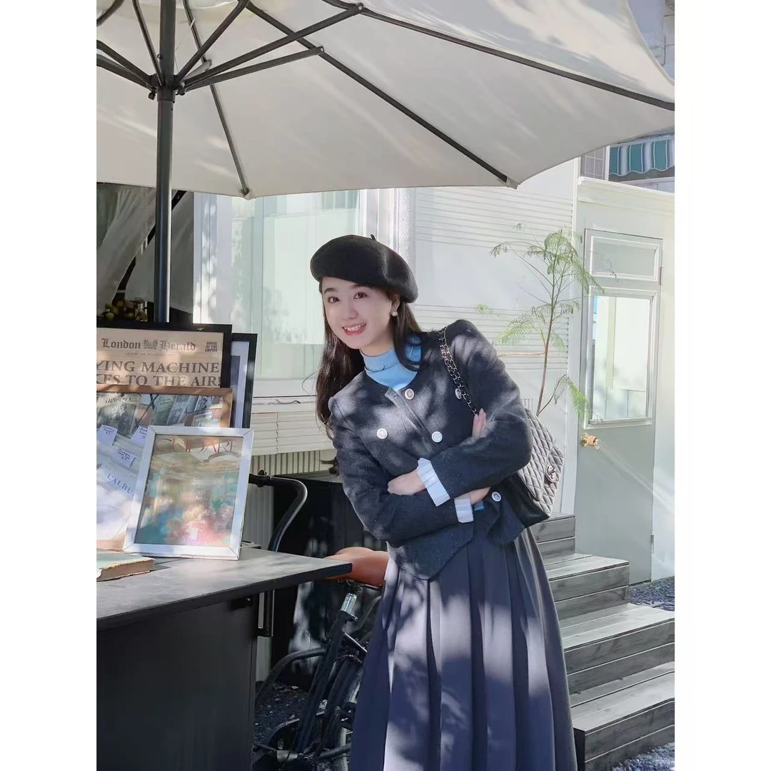 LACEY 2024 10/17 【夜幕星河】小香风气质拼接羊毛外套