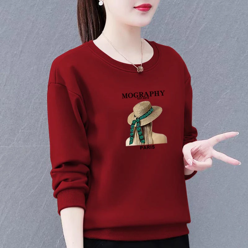 棉卫衣女春秋冬新款韩版宽松显瘦洋气百搭大码休闲时尚长袖上衣女