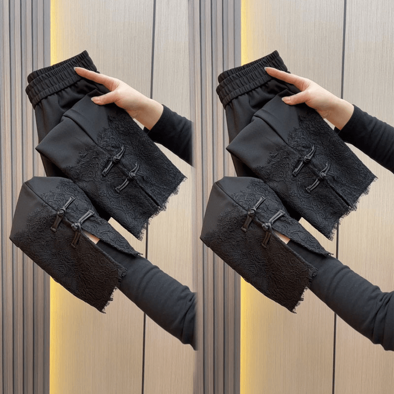 国潮通勤休闲裤春秋洋气百搭显瘦薄款空调宽松气质中国风哈伦裤