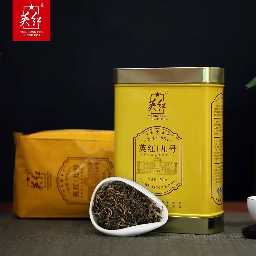 正宗英德红茶英红九号250g罐一级工夫茶广东名特产华侨茶场大叶香